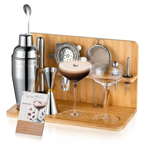 USEERIL 14-Piece Espresso Martini Cocktail Kit with Glasses
