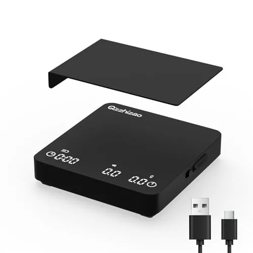 Qzzhizao Espresso Scale 2kg USB-C Rechargeable with Timer