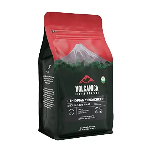 Volcanica Ethiopian Yirgacheffe Organic Whole Bean Coffee