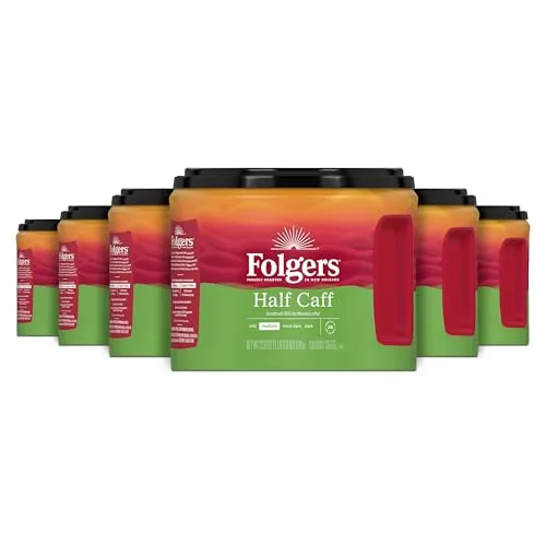 Folgers Half Caff Medium Roast Ground Coffee 6-Pack