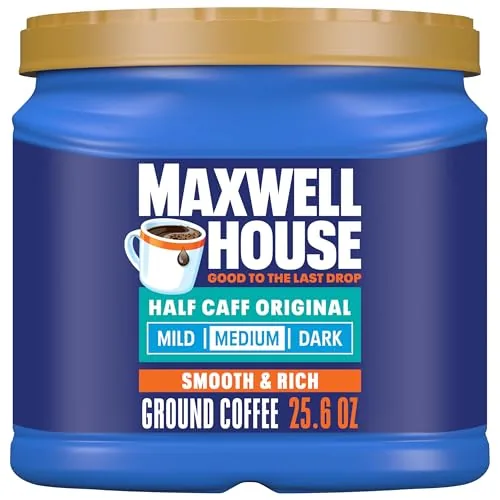 Maxwell House Half Caff Medium Roast Ground Coffee 25.6oz