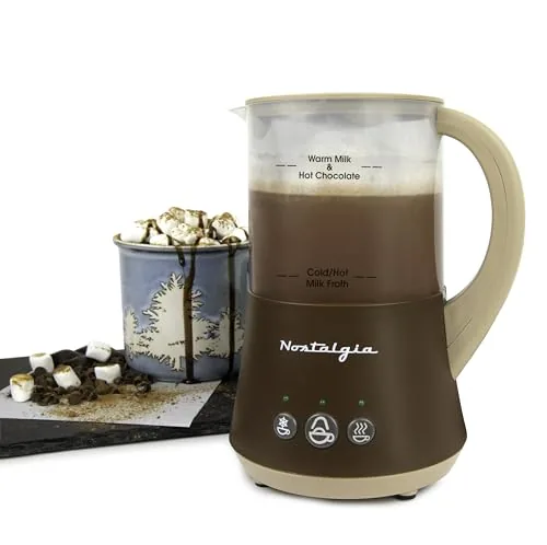 Nostalgia 32 Oz Frother Hot Chocolate Maker with Mold