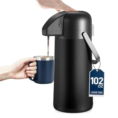 Gezoss 102oz Airpot Coffee Dispenser with Pump