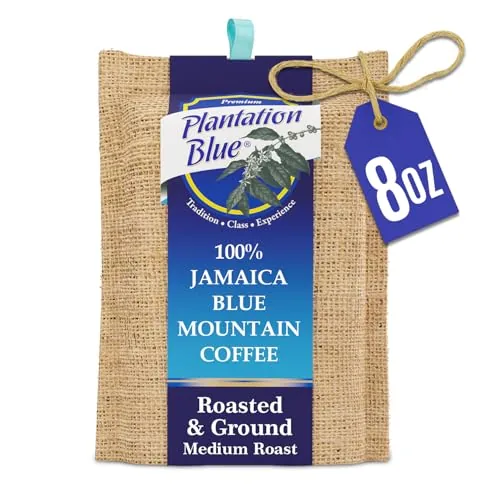 Plantation Blue 100% Jamaica Blue Mountain Ground Coffee 8oz