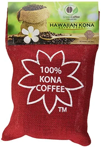 Green Coffee Traders 100% Kona Extra Fancy Medium Roast 1lb