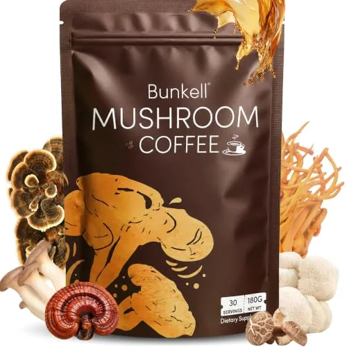 Bunkell Mushroom Coffee 6-Mushroom Instant Blend 30 Servings