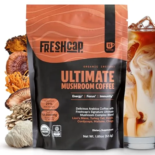 FreshCap Mushroom Coffee 12:1 Extract 29% Beta-Glucans