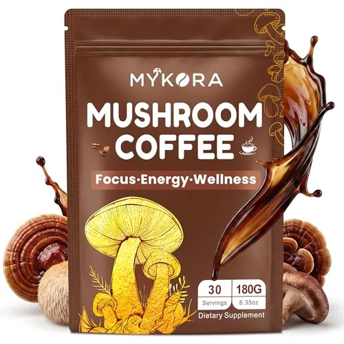 NOVYTHEN MYKORA Mushroom Coffee 6-Adaptogen Instant Blend