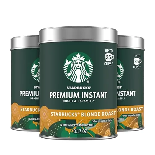 Starbucks Blonde Roast Premium Instant Coffee 3-Tin Pack