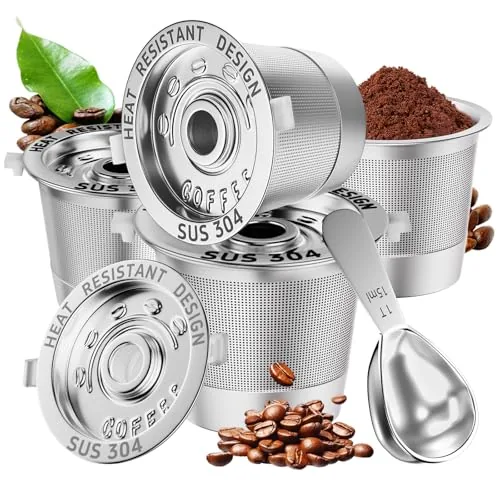 NESSUS Reusable K-Cups 4-Pack SUS304 Stainless Steel