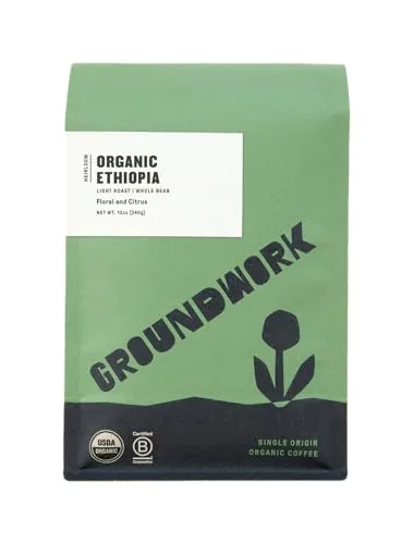 Groundwork Ethiopia Heirloom Light Roast Whole Bean 12oz