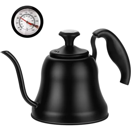 Chefbar Gooseneck Kettle 28oz with Built-In Thermometer