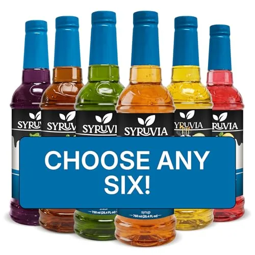 Syruvia Sugar-Free Coffee Syrup 6-Pack Custom Bundle