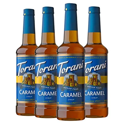 Torani Sugar Free Caramel Syrup 25.4oz Pack of 4