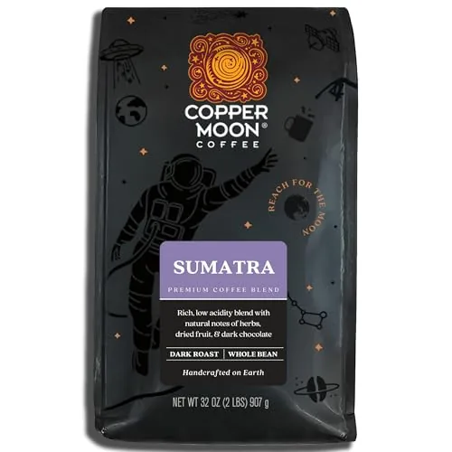 Copper Moon Sumatra Dark Roast Whole Bean Coffee 2 lb