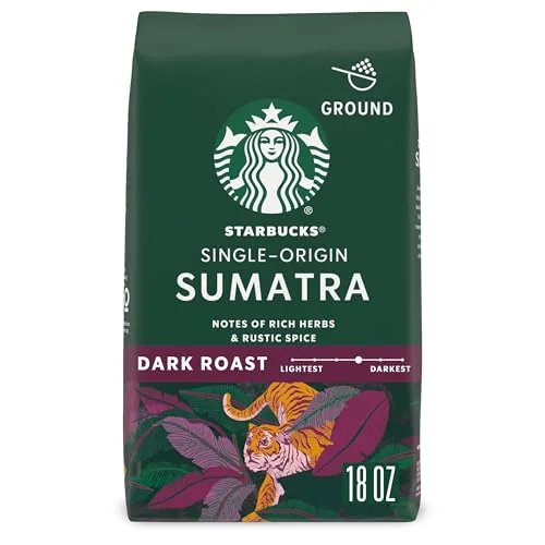 Starbucks Sumatra Dark Roast Ground Coffee 18 oz