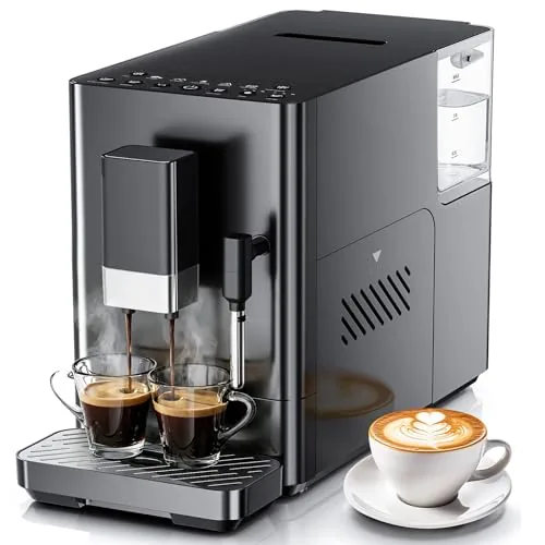 Kismile 20-Bar Grind-and-Brew Espresso Machine