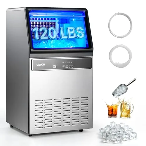 VEVOR Commercial Ice Maker 120 lbs/day Under Counter