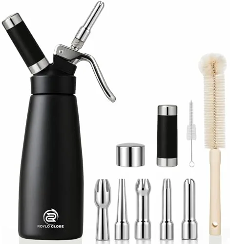 ROYLO GLOBE 500ml Aluminum Whipped Cream Dispenser Kit
