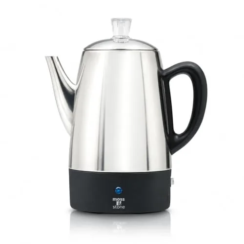 Moss & Stone 10-Cup Stainless Steel Electric Percolator
